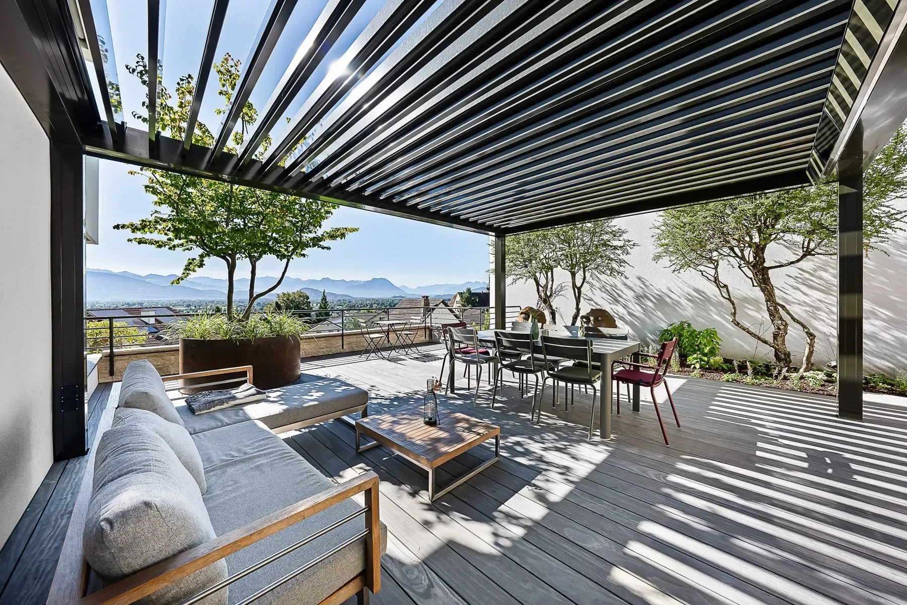 Pergola Renson Camarque mit Lamellendach